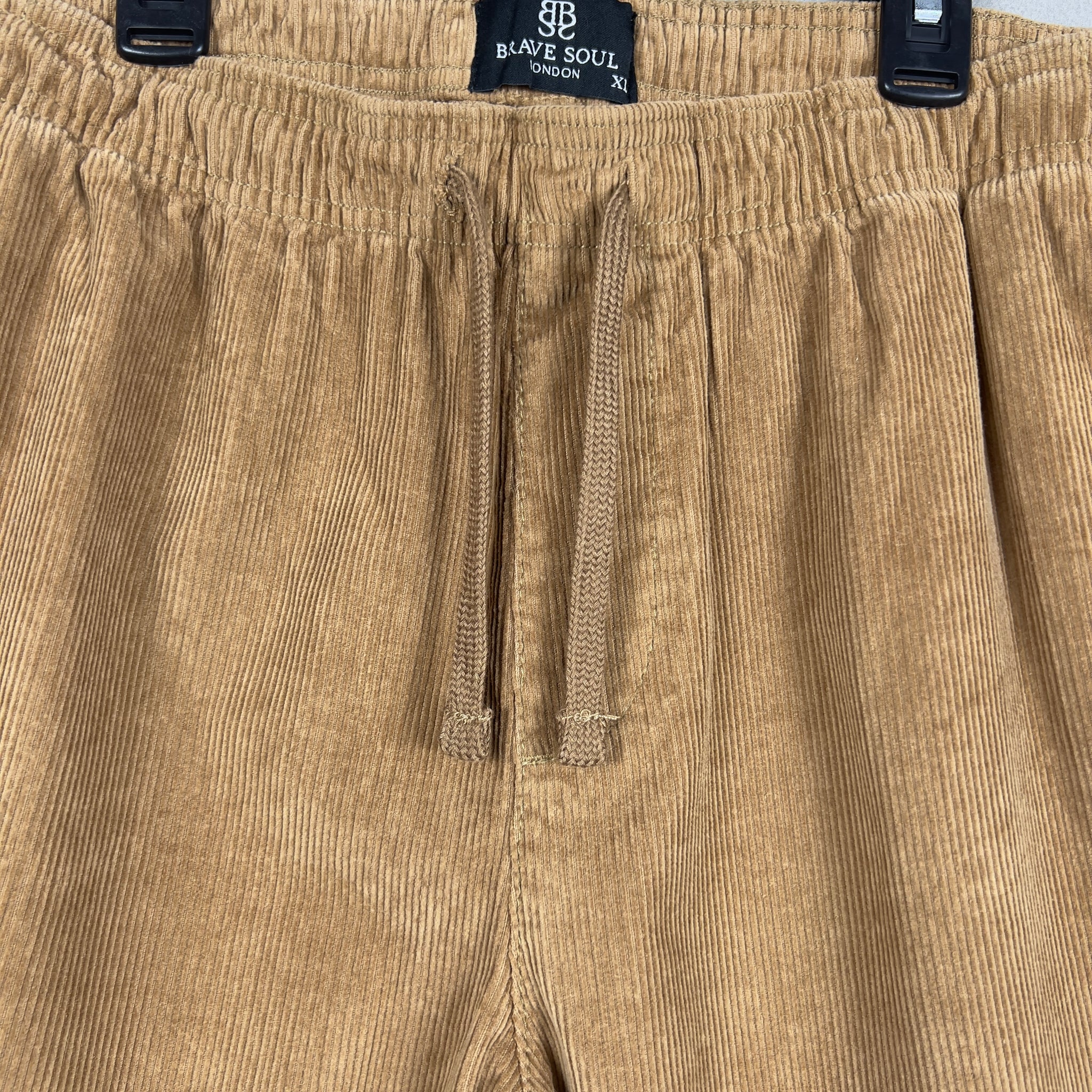 BRAVE SOUL LONDON Vintage Corduroy Shorts For Unisex Summer Loose Drawstring Versatile Middle Pant 2025 Fashion Casual Short Trousers
