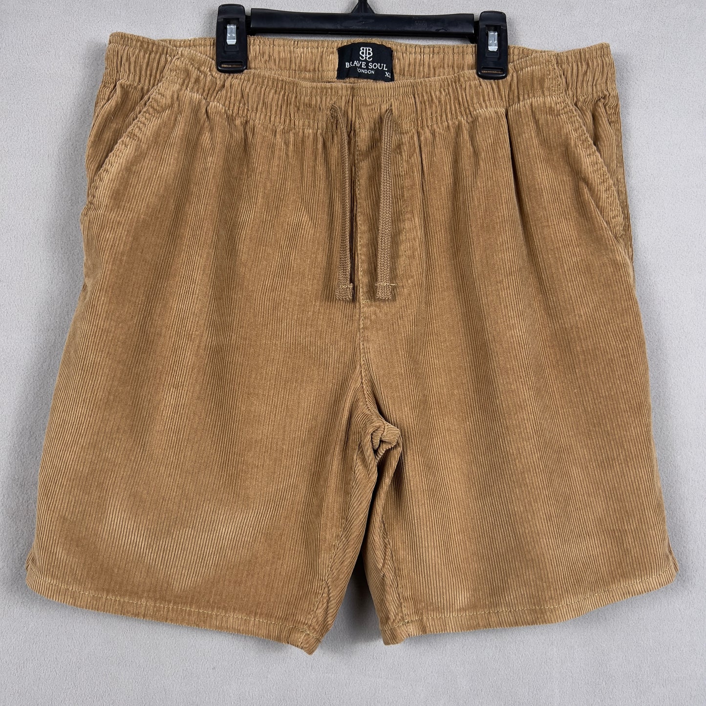 BRAVE SOUL LONDON Vintage Corduroy Shorts For Unisex Summer Loose Drawstring Versatile Middle Pant 2025 Fashion Casual Short Trousers